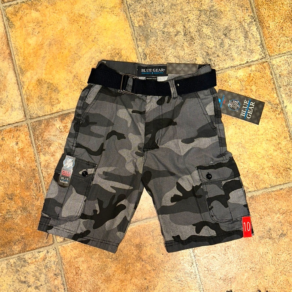 **NWT** Boys Blue Gear Cargo Shorts